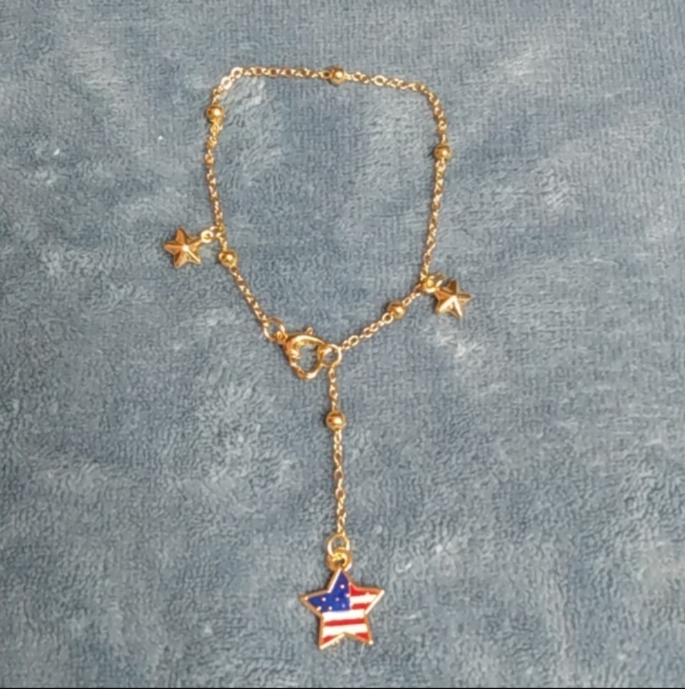American Flag Ankle Bracelet
